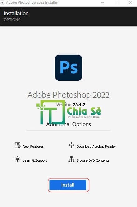 từng bước cài đặt Adobe Photoshop 2022