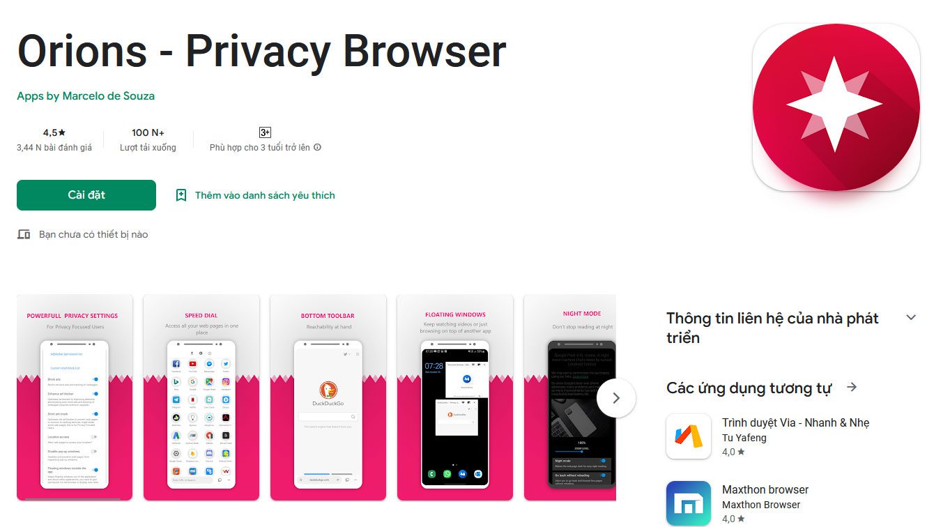 Orions - Privacy Browser